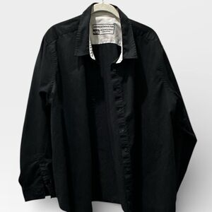 Androgynous Fox Button-Down Shirt – Size 4X – Black